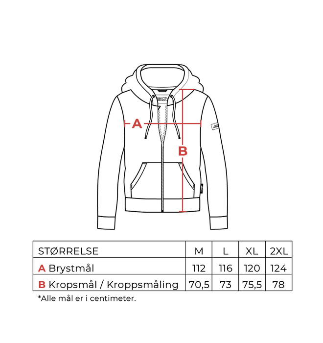 Oak Creek foret hettejakke str. M